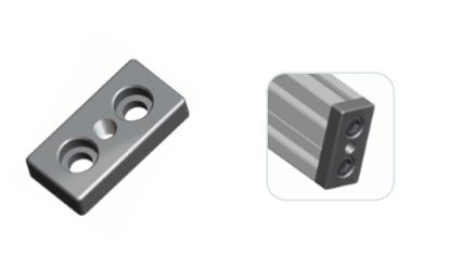 Frakt och basplatta aluminium 30x60 B-Type slot 8 [M12]