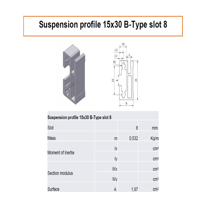 slot 8 Suspension profiler 15x30