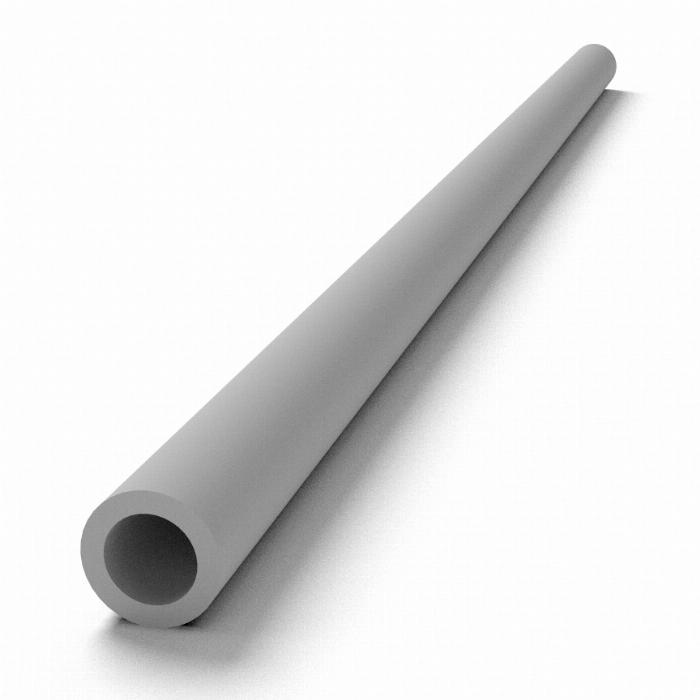 Tubo redondo no anodizado de 20x2mm fabricado en metal macizo. Disponible en varias longitudes