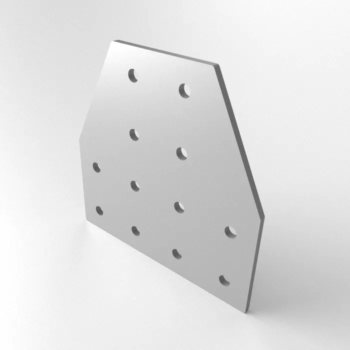 T-connector plate 156x156x5, Laser cut<br>Type: Raw deburred