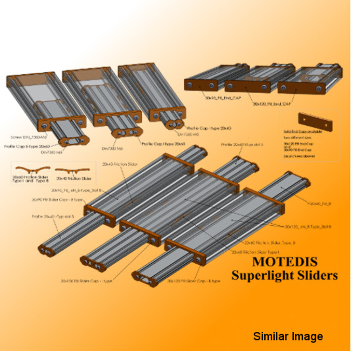 Förbrukningsmaterialsats för Superlight Cylinder Slider 20x60 I-Type