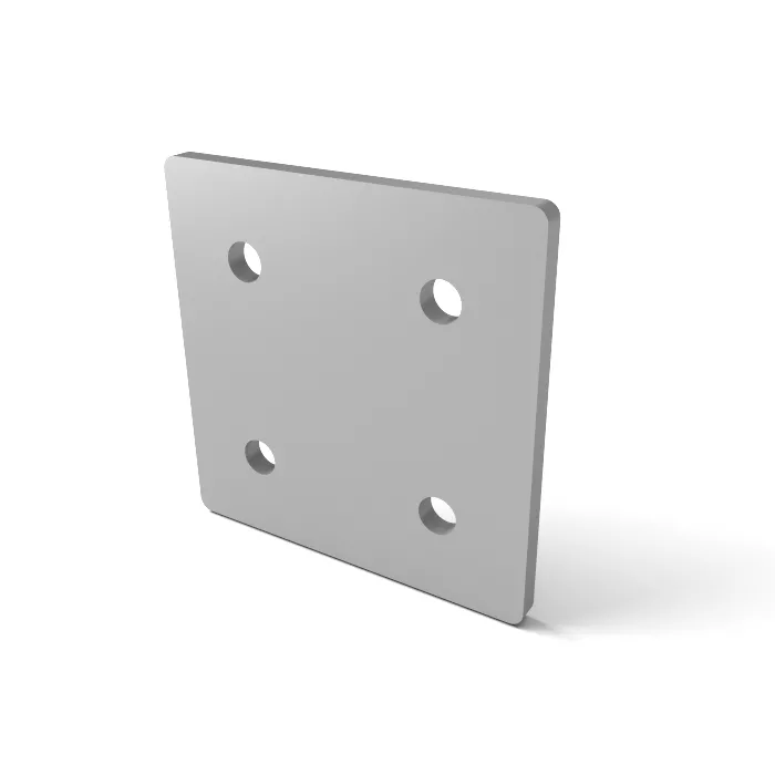 Square connector plate 84x84x5, Lasercut<br>Type: Raw deburred / left