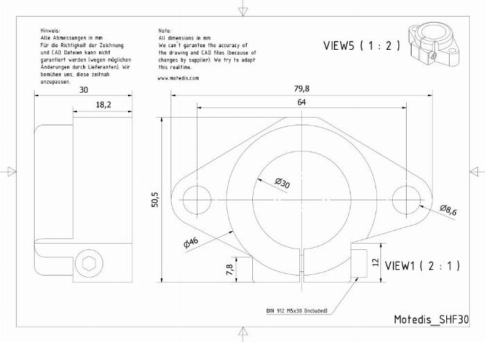 Soportes para ejes SHF30