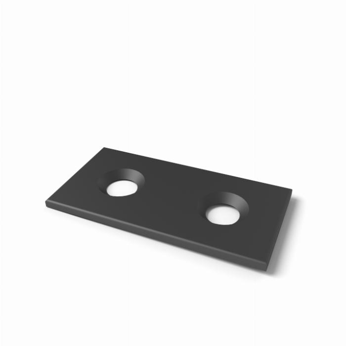 Connection Plate 40x80 black