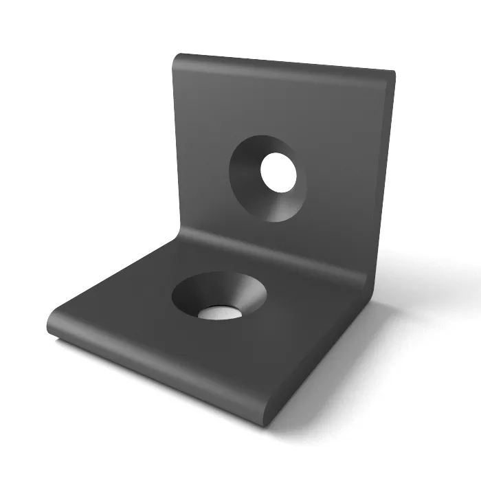 Steel angle 45 black - Plates Shop
