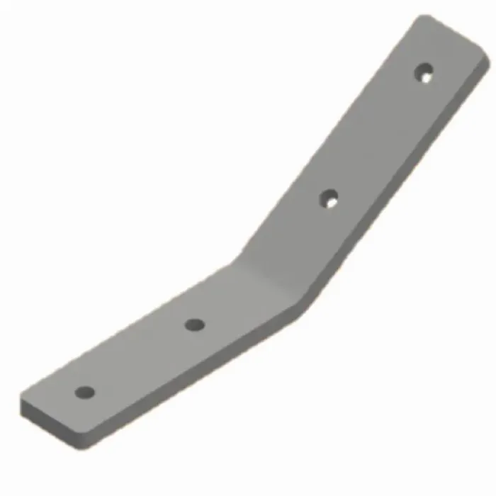 Connector plate Alu lasered 36x240x8 30°<br>Type: Powder coated black