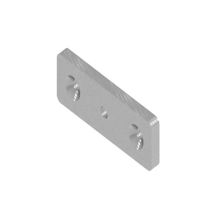 T-Connector Plate 40x120x10 , 3-Hole , Laser cut<br>Type: Raw deburred