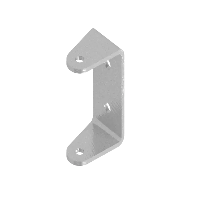 Placa de conexión de aluminio cortada con láser Junta 30x60 V1<br>Tipo: Raw deburred / left