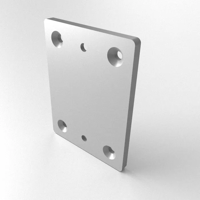 T-Connector Plate 160x120x10 -T-  6-Hole , Laser cut<br>Type: Raw deburred