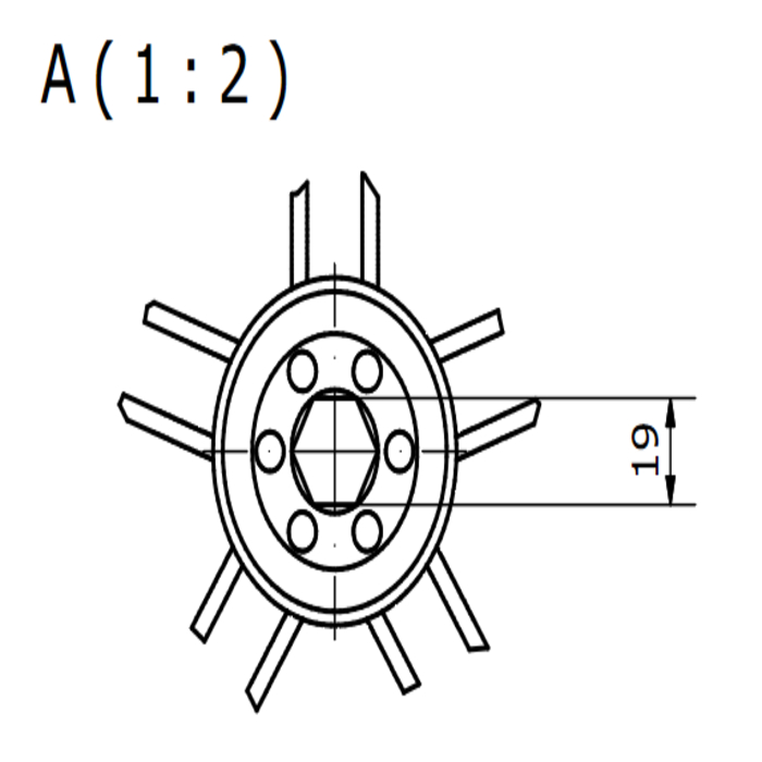 Einbaurad 304,8 mm Vollgummi-Rad