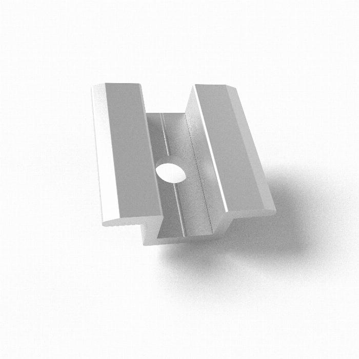 Abrazadera intermedia Aluminio para tornillo M8 tipo U