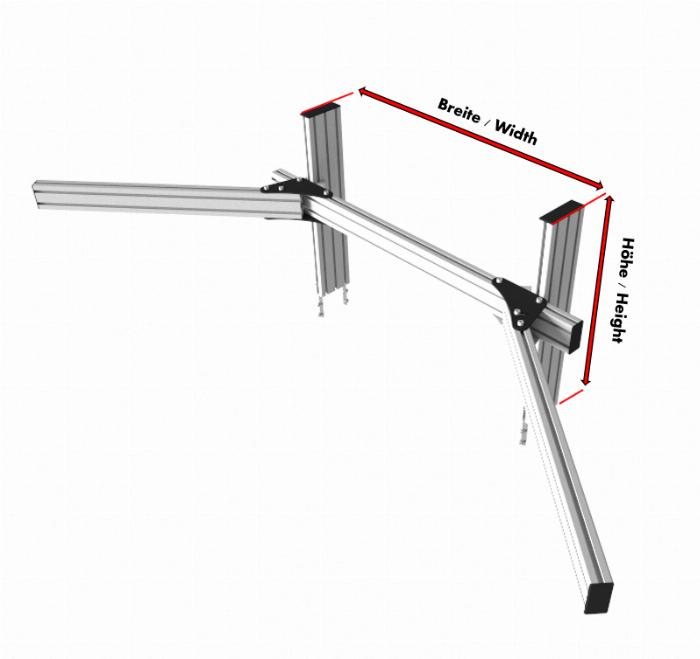 Mit diesem Konfigurator können Sie Ihren Simrig Monitorhalter individuell gestalten.
