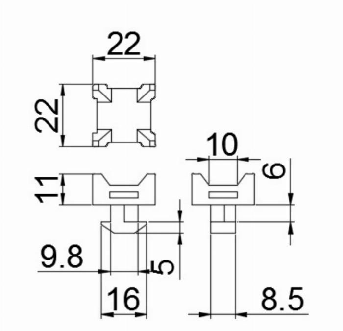 Keresztkábelkötő blokk B-típusú 10. nyílás