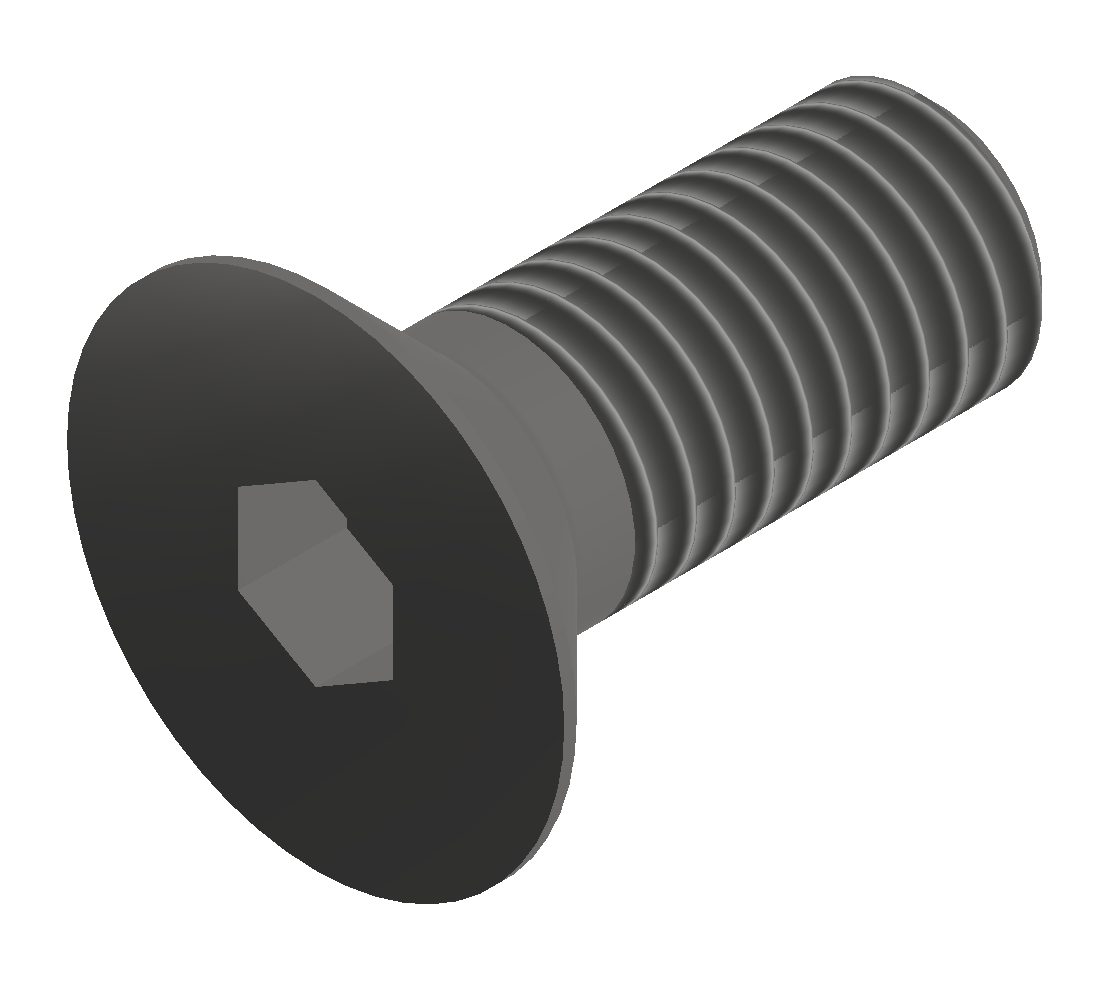 Countersunk screw DIN 7991 black galvanized<br>size: M8x20