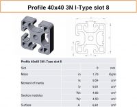 Profile 40x40 3N I-Type slot 8