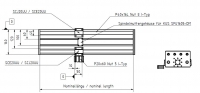 Kit Drive system 40x160L Shaft 20 Ballscrew 16, <br /> nominal length 400mm with engine holder NEMA23