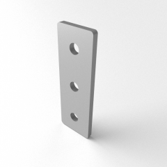Connector plate aluminum / steel lasered 20x60x3 3-hole