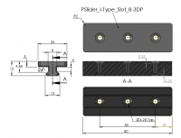 Slider I-Type slot 8 I - 3DP
