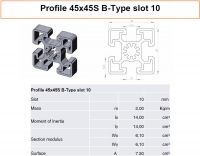 Profile 45x45S B-Type slot 10