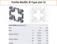 Profile 90x90 L B-Type slot 10