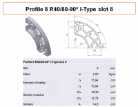 Profile 8 R40/80-90° I-Type Slot 8