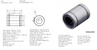 Linear bearing 12mm LM12UU