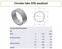Circular tube D30 anodized