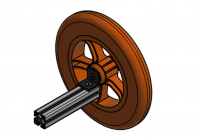 Wheel mounting kit with anti-rotation bracket in slot fo