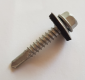 Hexagon sheet metal screw self-drilling with sealing washer S5,5x24 Stainless steel